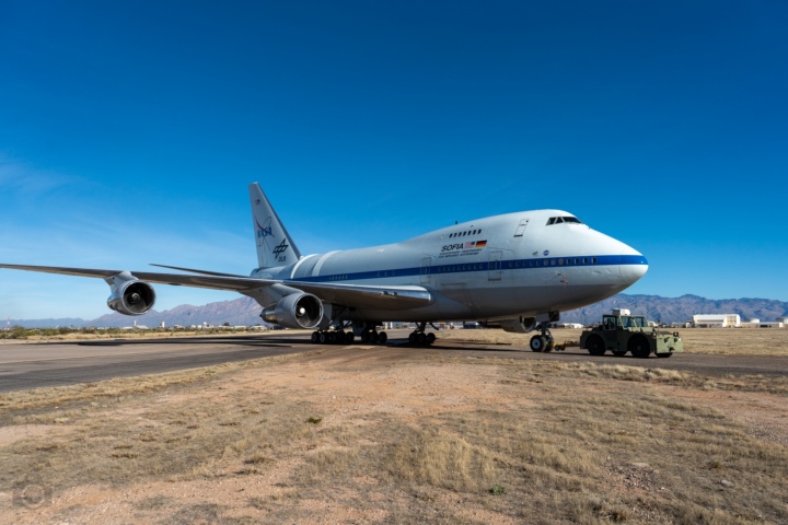 SOFIA auf dem Weg von der Davis-Monthan Air Force Base zum Pima  Air & Space Museum.