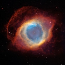 Der Helixnebels aufgenommen  vom Hubble  Weltraumteleskop. 